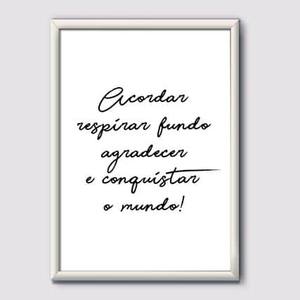 Quadro Decorativo Conquistar o Mundo - quadro decorativo em ambiente decorado