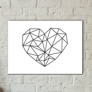 Quadro Decorativo Coração - quadro decorativo em ambiente decorado