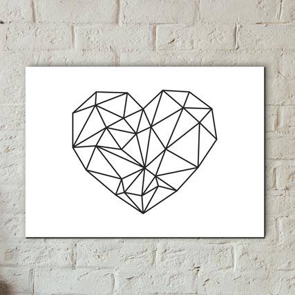 Quadro Decorativo Coração - quadro decorativo em ambiente decorado