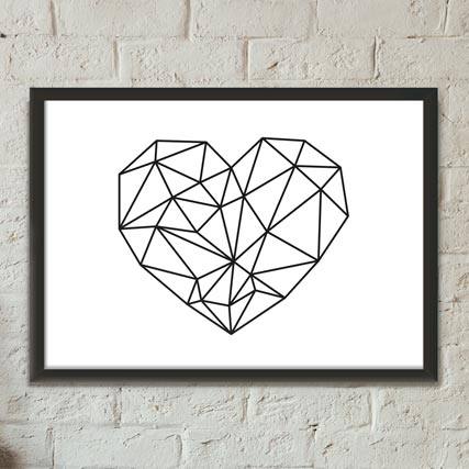 Quadro Decorativo Coração | Wallze