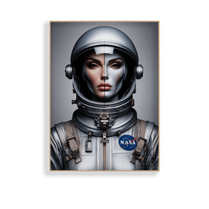 Quadro Decorativo A Astronauta Vanguardista - vista aproximada da impressão