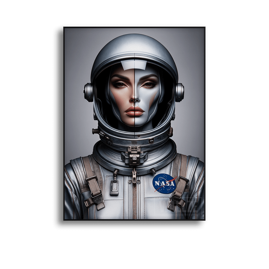 Quadro Decorativo A Astronauta Vanguardista - quadro decorativo em ambiente decorado