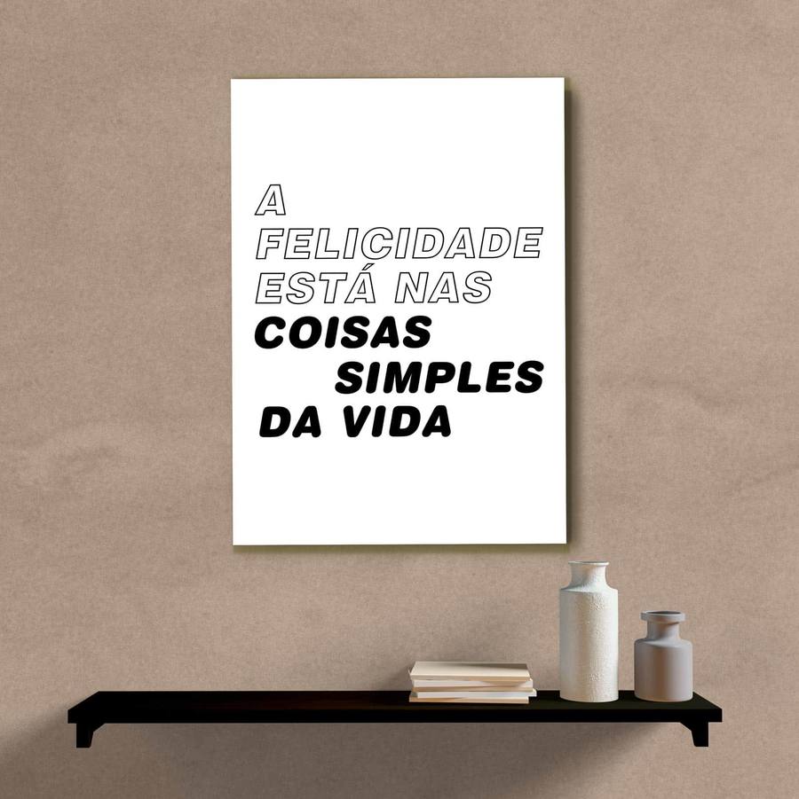 Quadro Decorativo A Felicidade - quadro decorativo em ambiente decorado