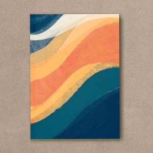 Quadro Decorativo Abstrato Aquarela Azul - quadro decorativo em ambiente decorado