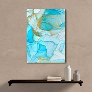 Quadro Decorativo Abstrato Azul - quadro decorativo em ambiente decorado