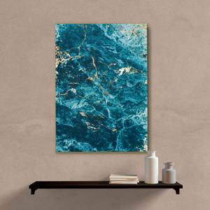 Quadro Decorativo Abstrato Azul - quadro decorativo em ambiente decorado