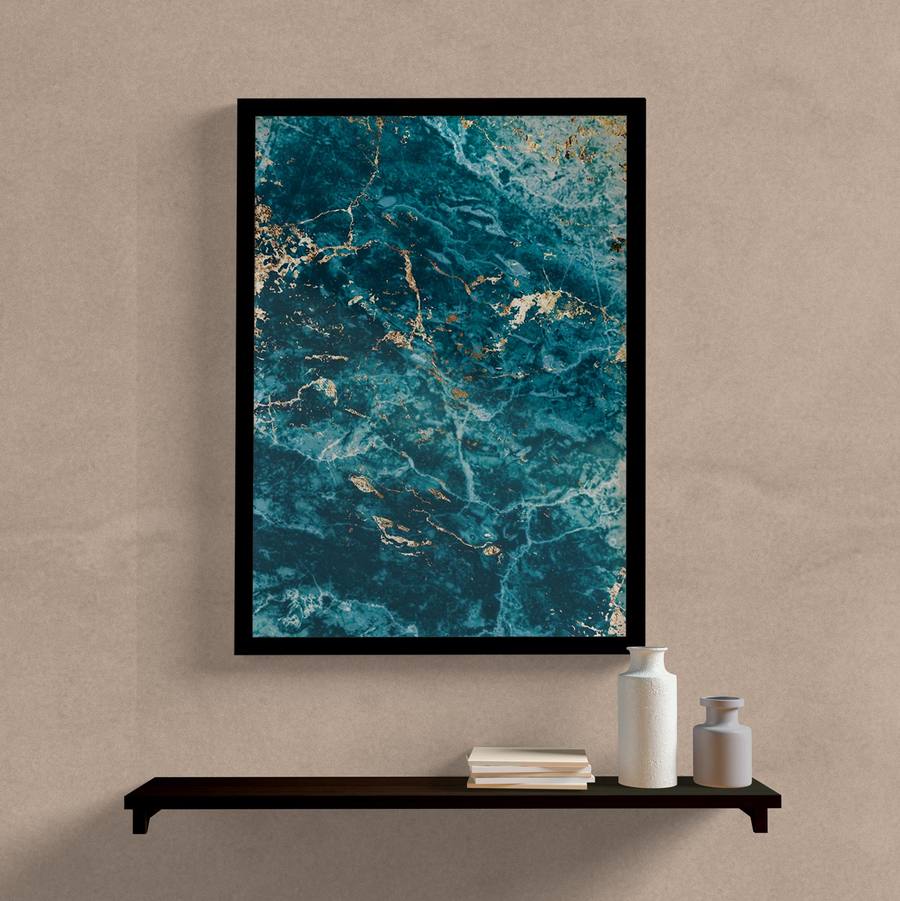 Quadro decorativo abstrato azul