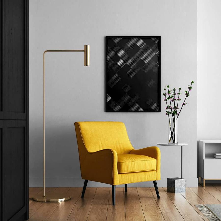 Quadro Decorativo Abstrato black - vista aproximada da impressão