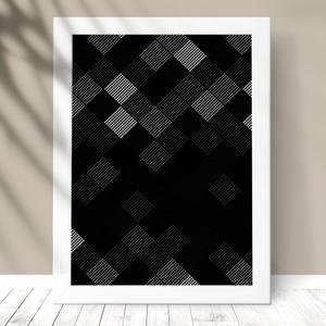 Quadro Decorativo Abstrato black - detalhe da moldura e acabamento