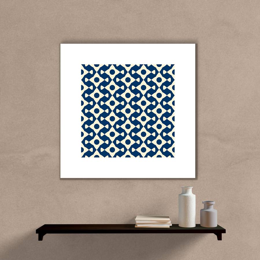 Quadro Decorativo Abstrato Blue - quadro decorativo em ambiente decorado