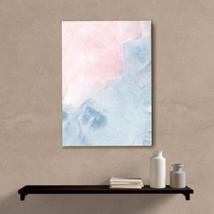 Quadro Decorativo Abstrato Candy Rosa e Azul - quadro decorativo em ambiente decorado