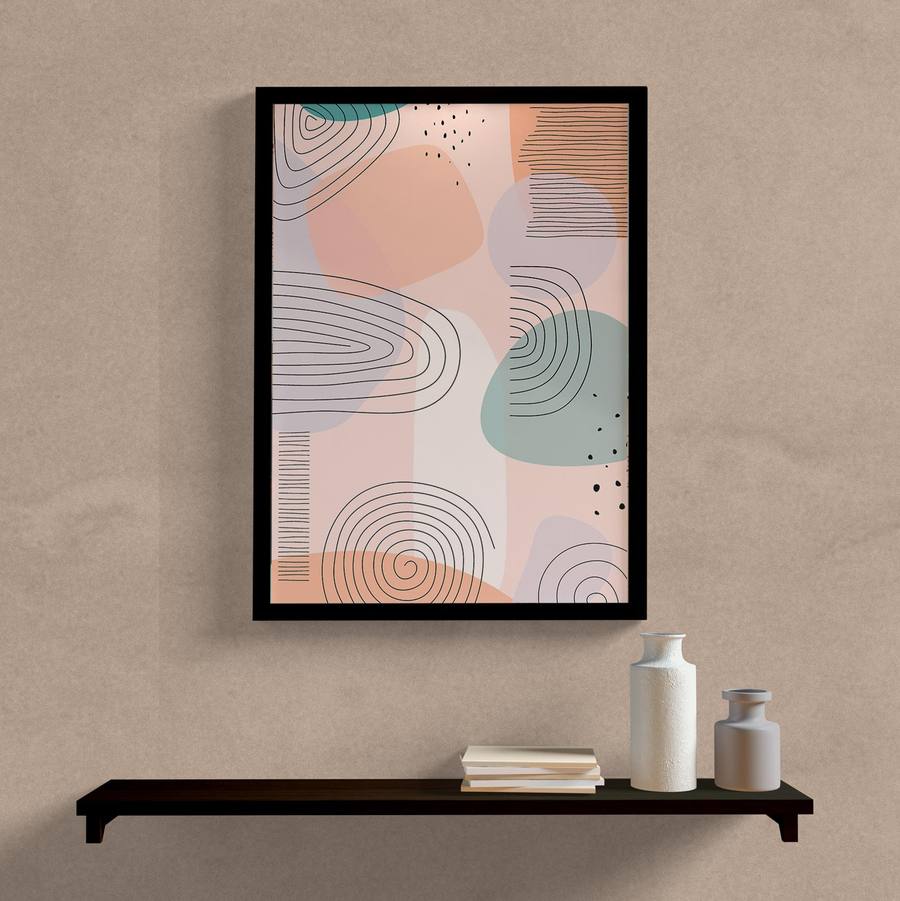 Quadro Decorativo Abstrato Candy - detalhe da moldura e acabamento