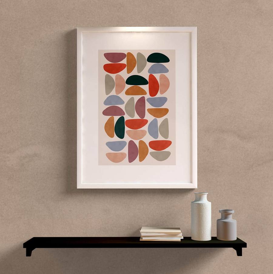 Quadro Decorativo Abstrato Color - detalhe da moldura e acabamento