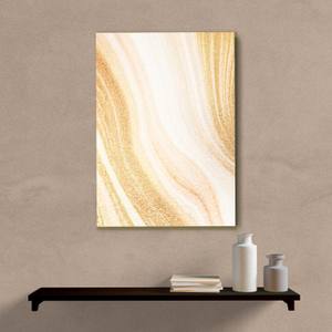 Quadro Decorativo Abstrato Dourado - quadro decorativo em ambiente decorado