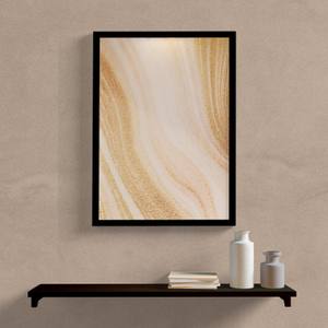 Quadro Decorativo Abstrato Dourado - detalhe da moldura e acabamento