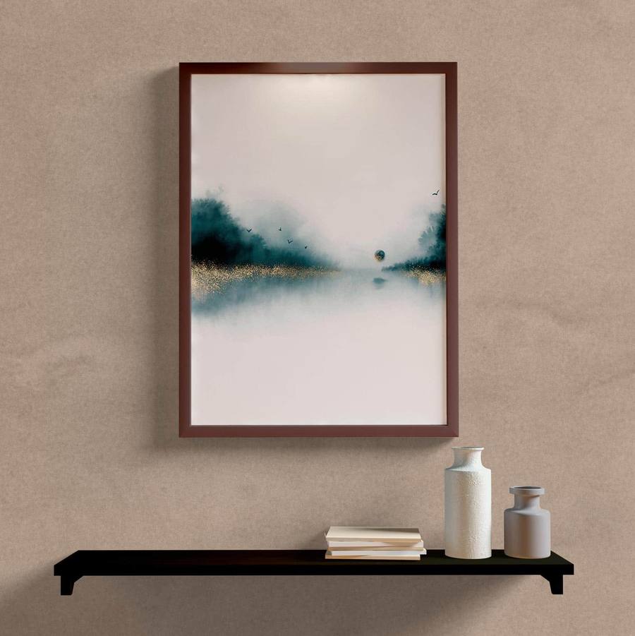 Quadro Decorativo Abstrato Floresta - vista aproximada da impressão