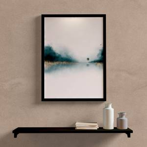 Quadro Decorativo Abstrato Floresta - detalhe da moldura e acabamento