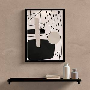 Quadro Decorativo Abstrato Formas - detalhe da moldura e acabamento