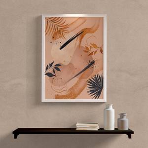 Quadro Decorativo Abstrato Gold - detalhe da moldura e acabamento