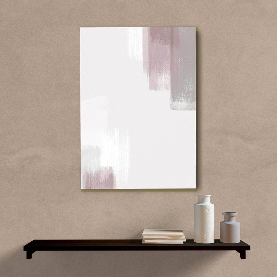Quadro Decorativo Abstrato Lilás - quadro decorativo em ambiente decorado