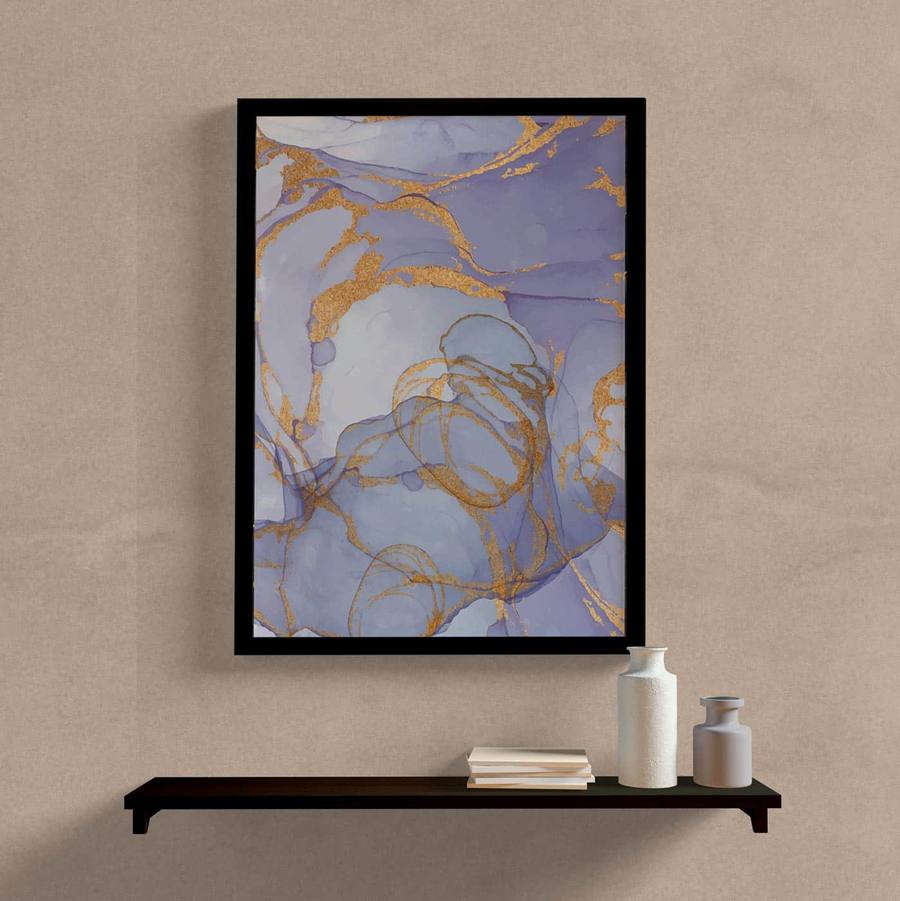 quadro decorativo abstrato lilas