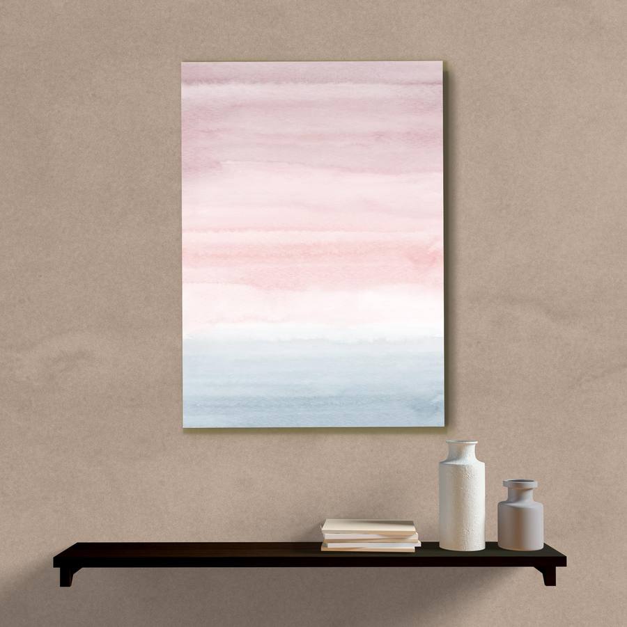 Quadro Decorativo Abstrato Mar - detalhe da moldura e acabamento