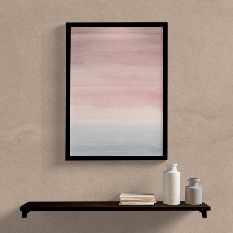 Quadro Decorativo Abstrato Mar - quadro decorativo em ambiente decorado