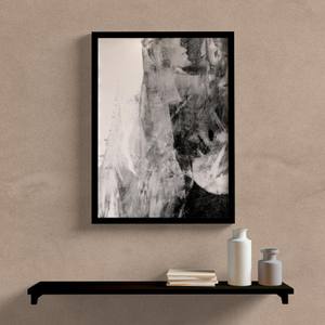 Quadro Decorativo Abstrato Preto II - detalhe da moldura e acabamento
