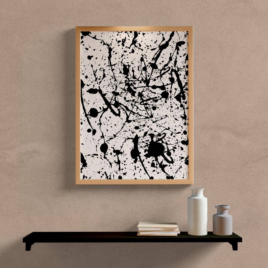 quadro decorativo abstrato preto