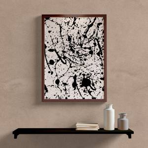 Quadro Decorativo Abstrato Preto III - vista aproximada da impressão