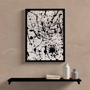 Quadro Decorativo Abstrato Preto III - quadro decorativo em ambiente decorado
