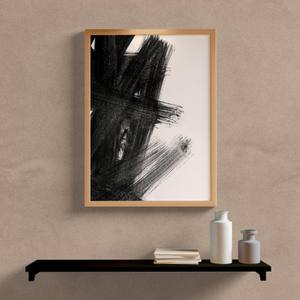 Quadro Decorativo Abstrato Preto - quadro decorativo em ambiente decorado