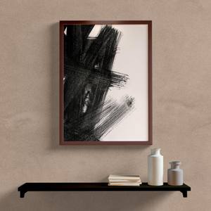 Quadro Decorativo Abstrato Preto - vista aproximada da impressão