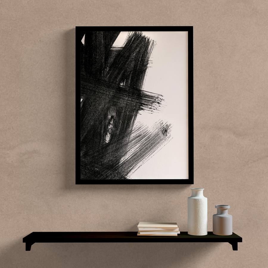 Quadro decorativo abstrato preto