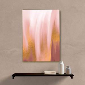 Quadro Decorativo Abstrato Textura Rosa - quadro decorativo em ambiente decorado