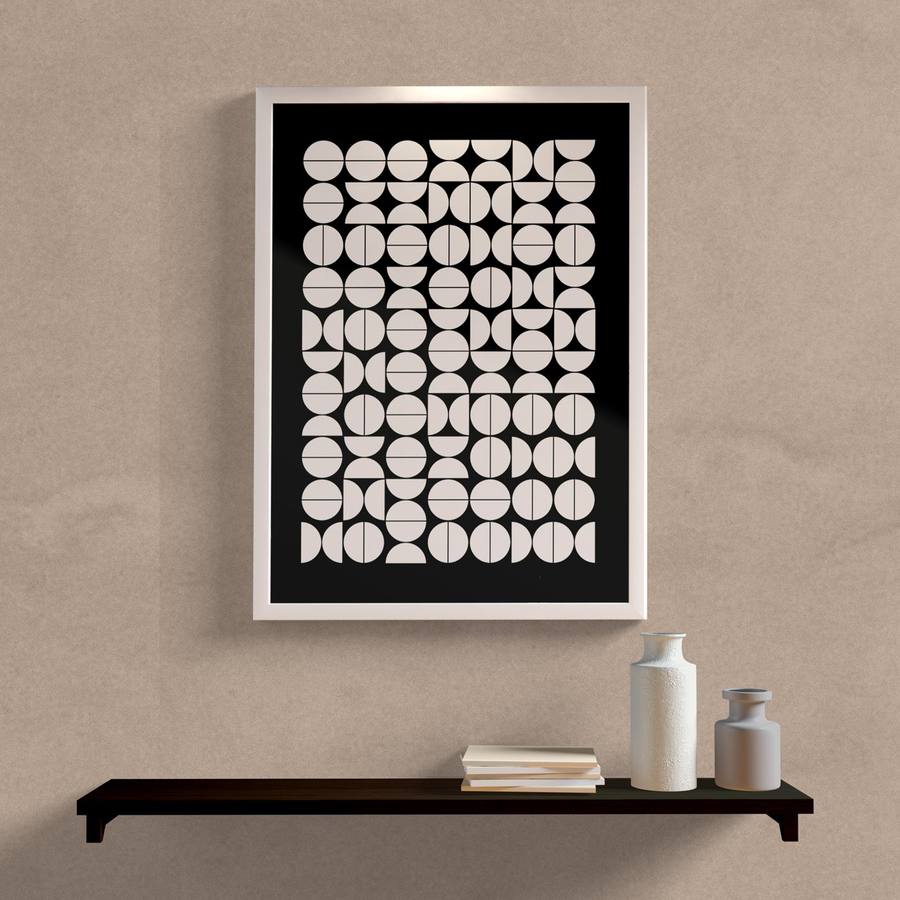 Quadro Decorativo Abstrato Tim - detalhe da moldura e acabamento