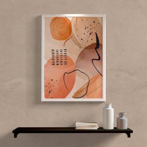 Quadro Decorativo Abstrato Tons Terrosos - detalhe da moldura e acabamento
