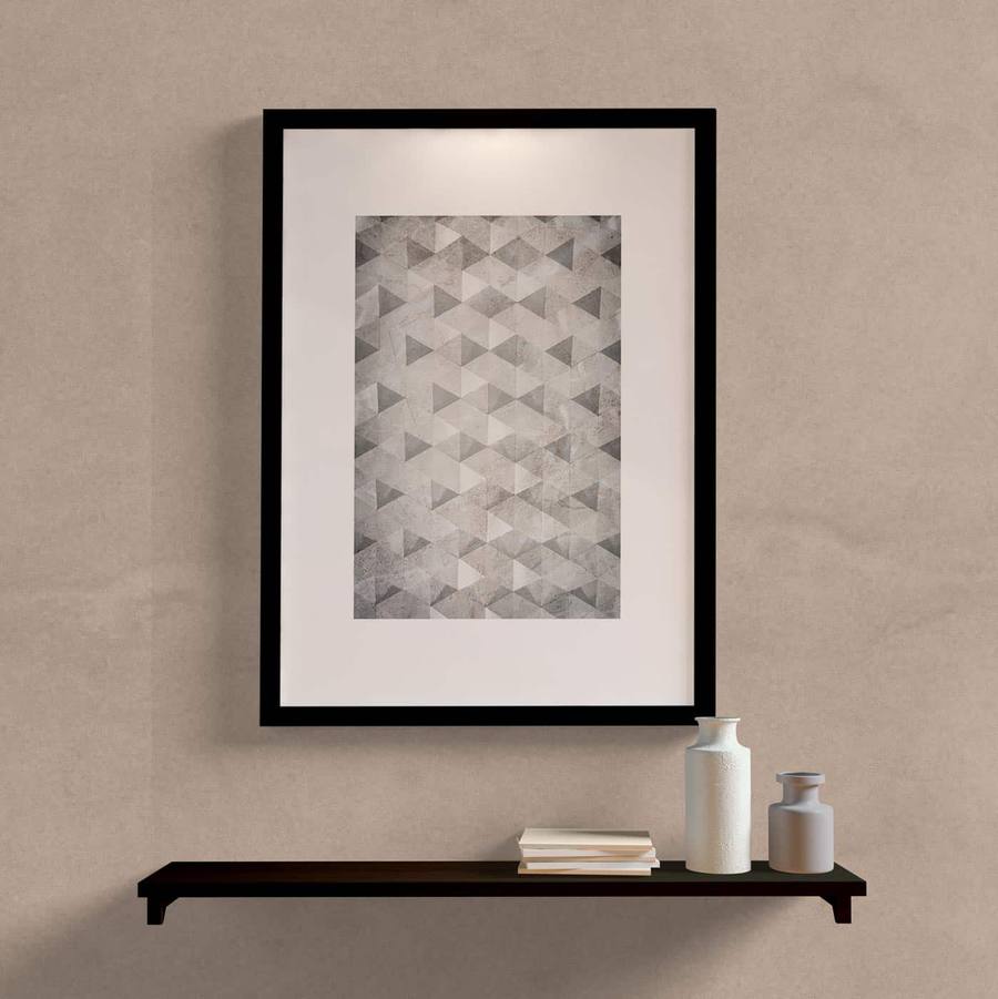 Quadro decorativo abstrato cinza