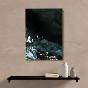 Quadro Decorativo Abstrato Verde Escuro - quadro decorativo em ambiente decorado