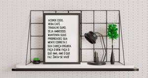 Quadro Decorativo Acorde Cedo | Wallze