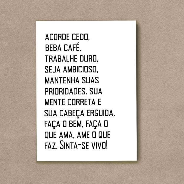 Quadro Decorativo Acorde Cedo - vista aproximada da impressão