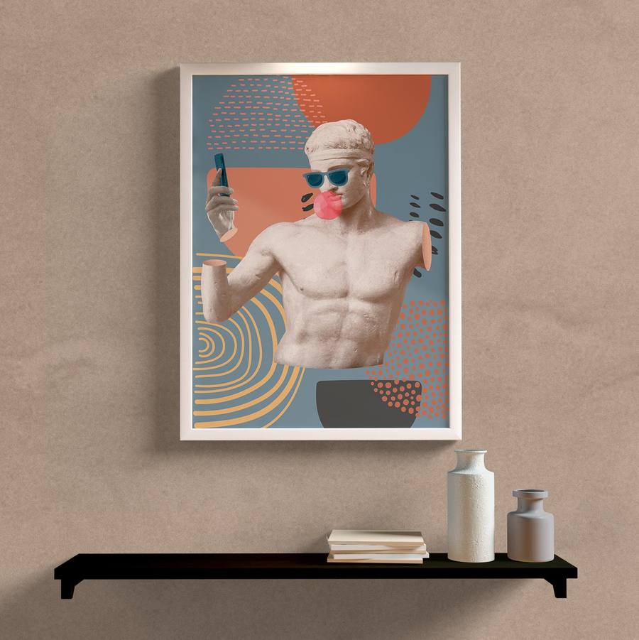 Quadro Decorativo Aesthetic Vibing - detalhe da moldura e acabamento
