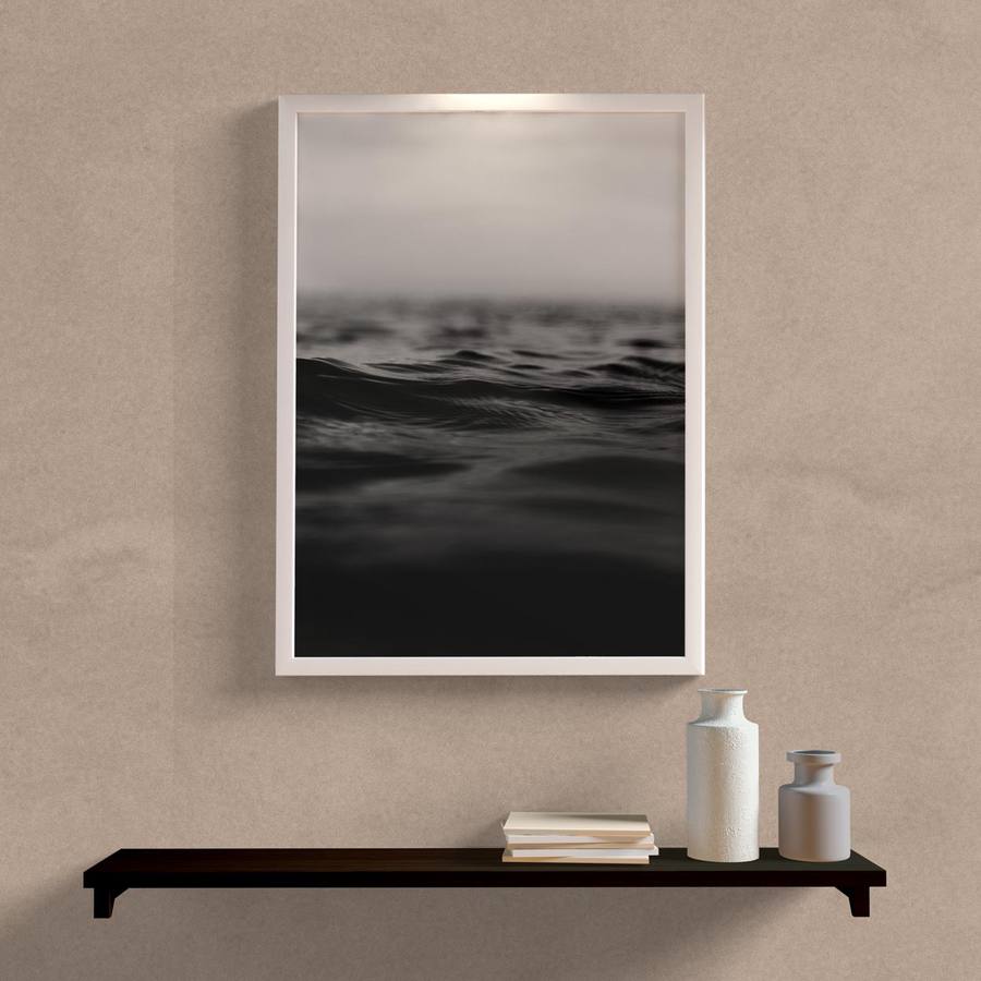 Quadro Decorativo Águas Escuras - detalhe da moldura e acabamento