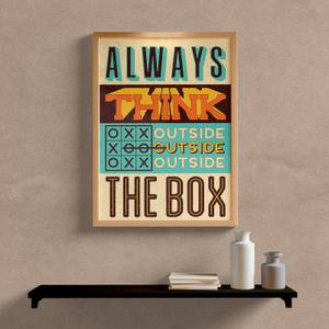 Quadro Decorativo Always think outside the box - quadro decorativo em ambiente decorado