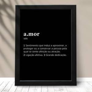 Quadro Decorativo Amor significado - detalhe da moldura e acabamento