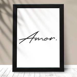 Quadro Decorativo Amor - detalhe da moldura e acabamento