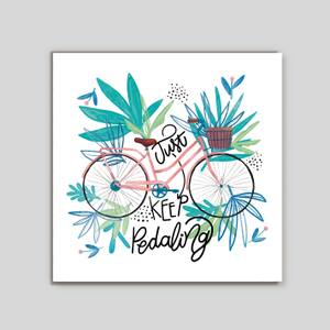 Quadro Decorativo Apenas continue Pedalando - quadro decorativo em ambiente decorado