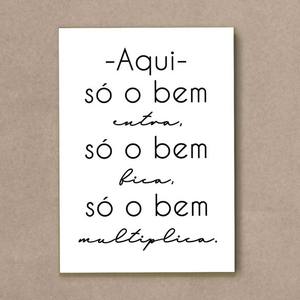 Quadro Decorativo Aqui Só o Bem Entra - quadro decorativo em ambiente decorado