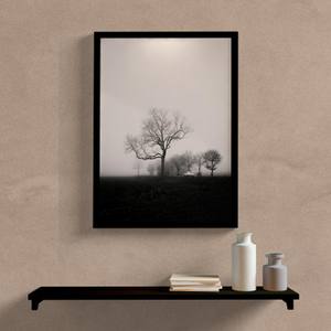 Quadro Decorativo Árvores no Nevoeiro - detalhe da moldura e acabamento
