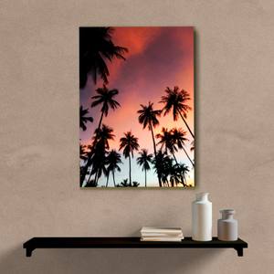 Quadro Decorativo Árvores Sunset - quadro decorativo em ambiente decorado